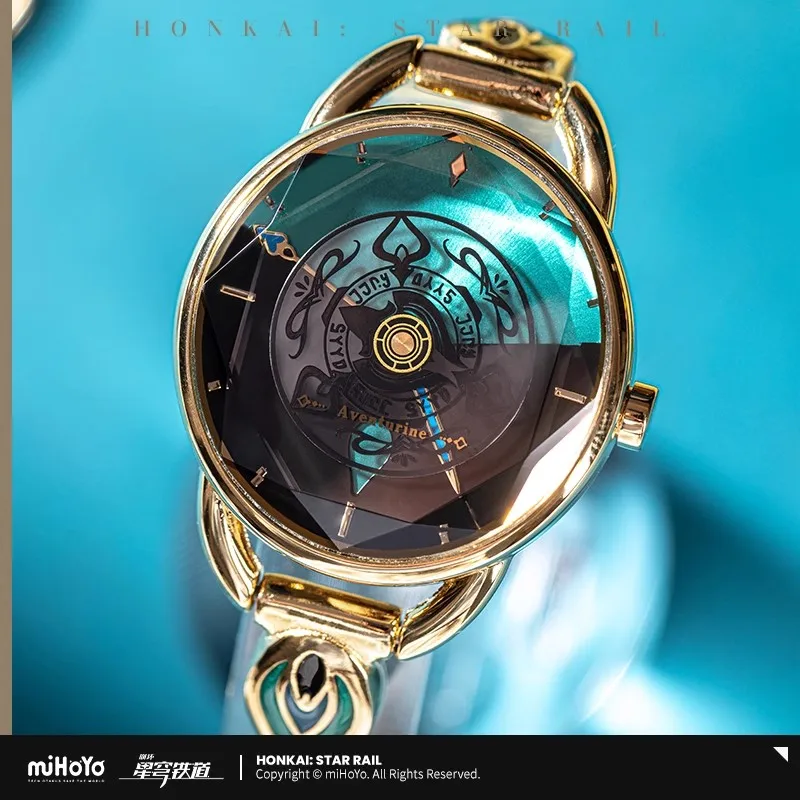 [Genuine] Game Honkai Star Rail Aventurine Theme Impression Couple's Watches Anime Cosplay Accessories Kakavasha Wristwatches