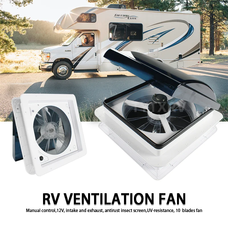 Rv-dakventilator, 12 V Omkeerbare Camperventilator Met Aan
