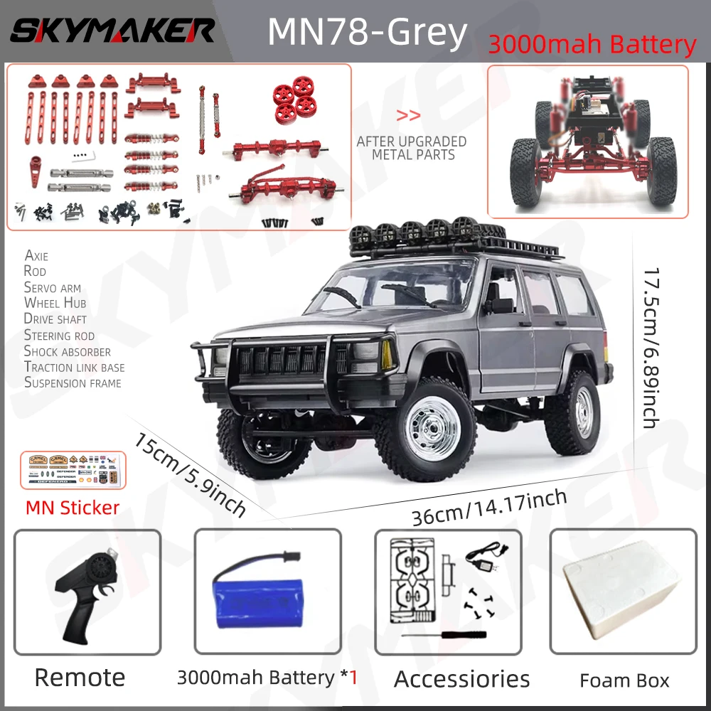 【メタルパーツ付】MN78 1/12 ジープ RC メタルパーツ付】MN78 1/12 ジープ RC - メルカリ