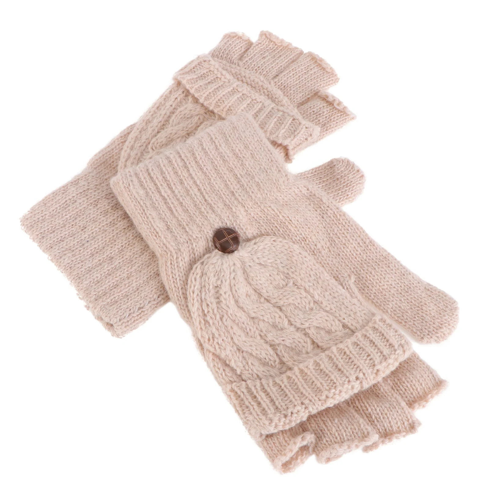 

Finger Winter Knitted Warm with Cover Cold Weather Mitten Hand Warmer