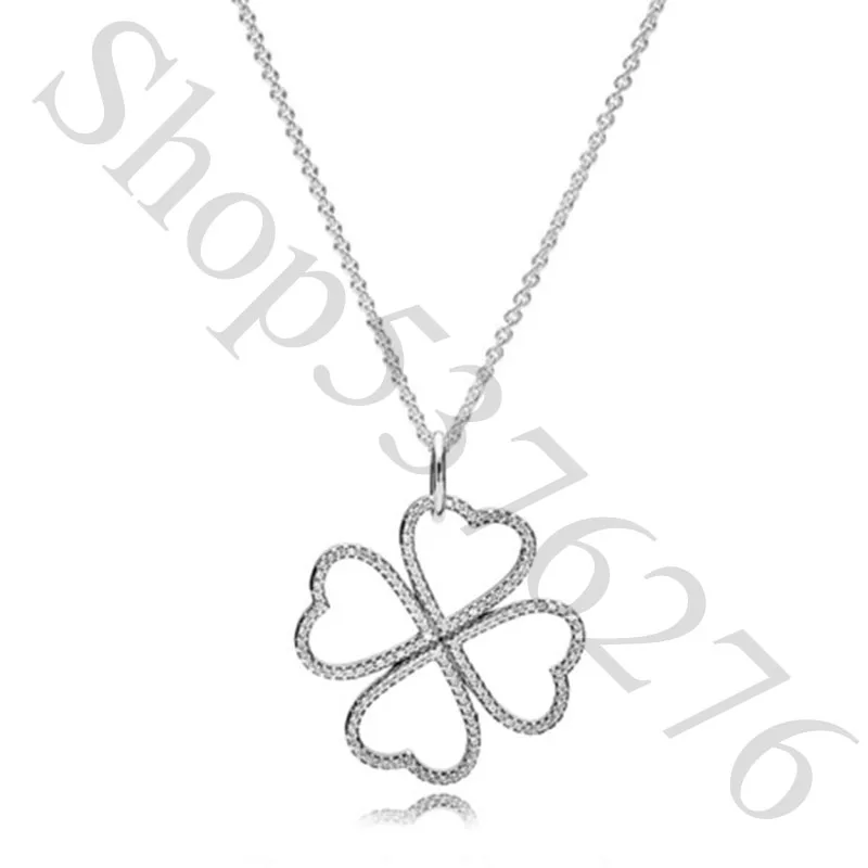 

Authentic 925 Sterling Silver Petals of Love Fashion Pendant Necklace Fit Women Bead Charm Gift DIY Jewelry