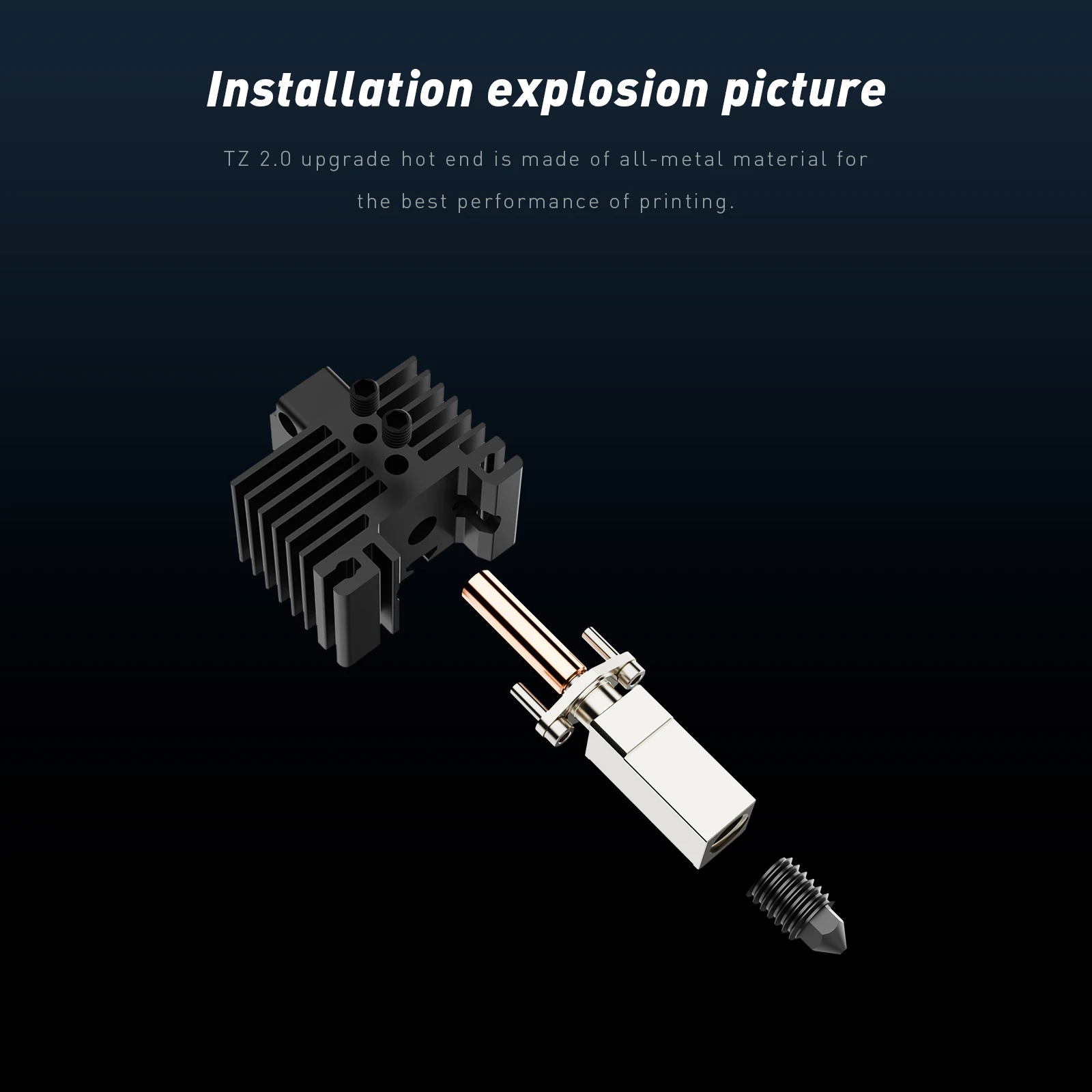 Upgrade V2 Hotend Kit For Bambu Lab X1 X1C P1P P1S CHT Brass Copper Plated Hardened Steel Nozzles Bimetal Heatedblock Thermistor