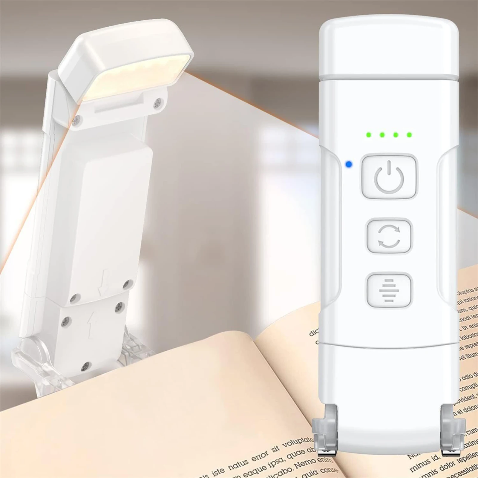 Clip-On Boek Licht Met Timer Usb Oplaadbare Lezen Nachtlamp Propelabel Opvouwbare Led Bladwijzer Lezen Licht Mini 3 Mode Boekenlamp