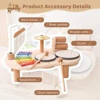 Wooden Music Toys For Babies Children's Multifunctional Music Knocking Table Early Education Male And Female Music Toy Baby Gift 2
