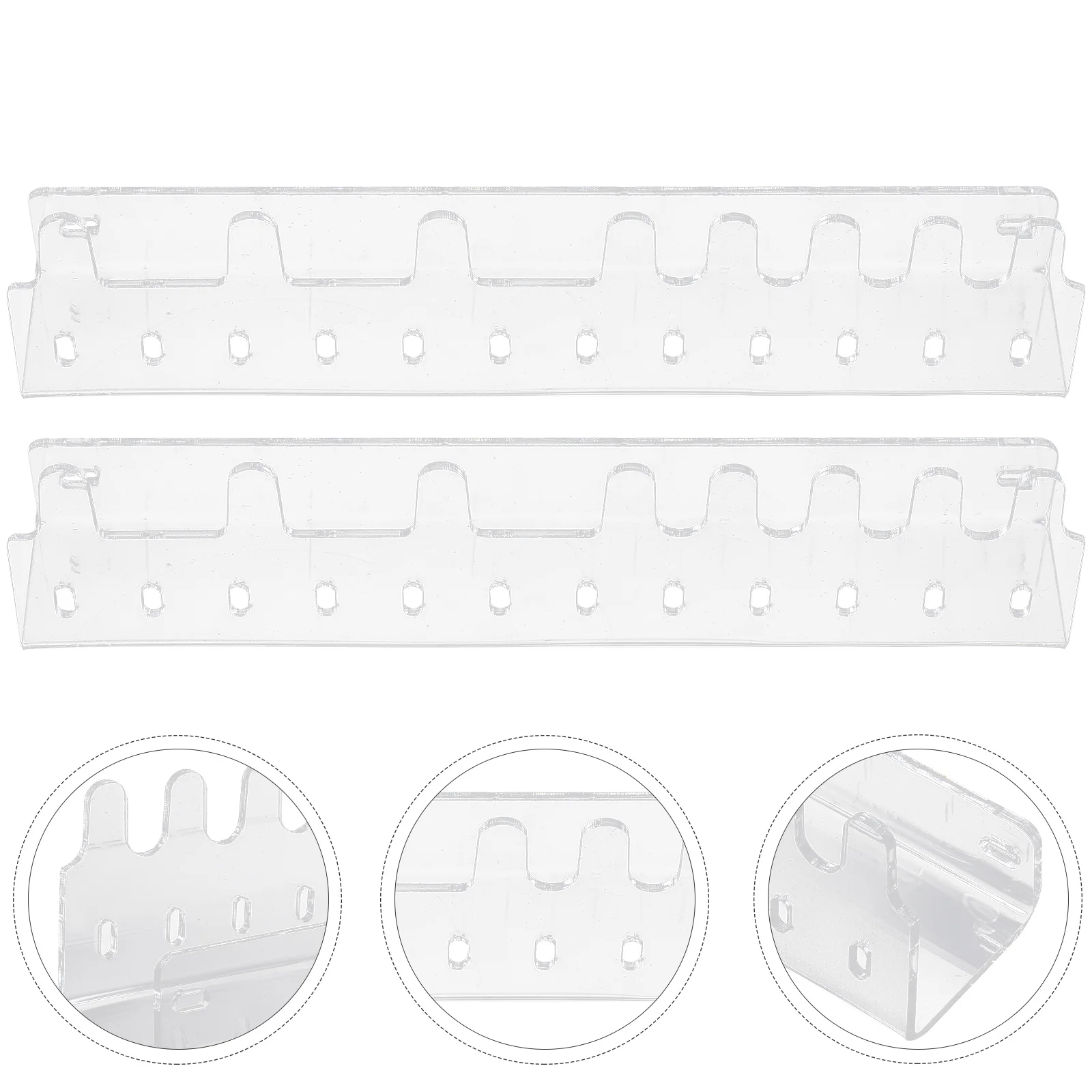 

2 Pcs Wall Jewelry Rack Hanging Earring Stands Necklace Display Acrylic Organizers Earrings Holder