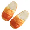 Creative Simulation Bread Slippers Soft Bottom Funny Plush French Bread Slippers Thick Sole Shoes 3D Bread Slides Bedroom 3