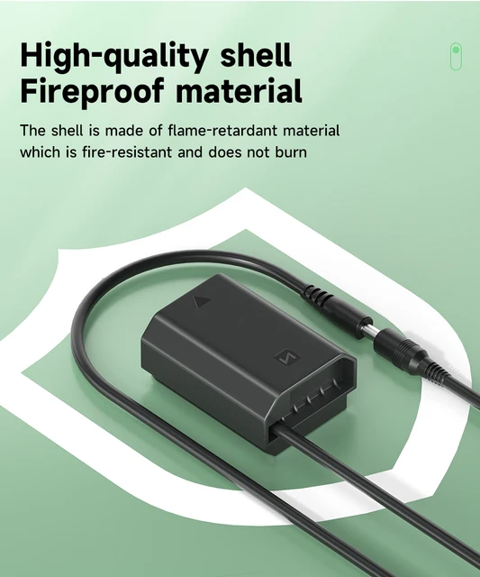 Reemplazo de batería USB a ficticia para Sony A7III NP-FZ100 Cable  adaptador de 40 pulgadas