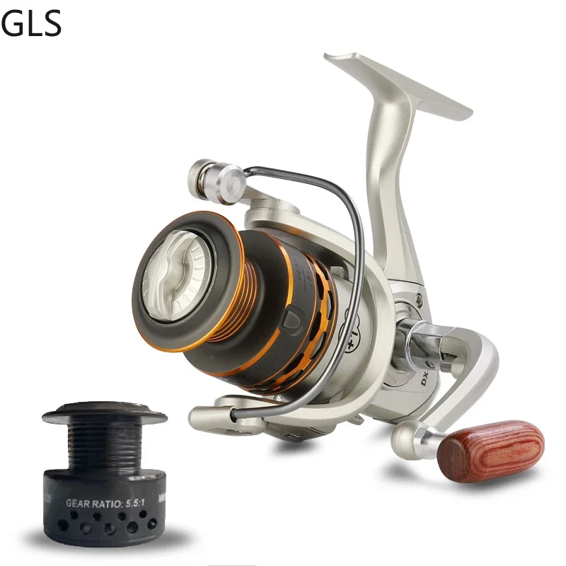 Spinning Fishing Reels Fishing Reels Fishing Reel Spinning 12+1BB Spinning Fishing Reel With Metal Spare Spool 5.2:1 Saltwater/Freshwater Carp casting reel