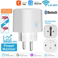 TUYA Smart Plug WiFi Socket EU 16A/20A With Power Monitor Timing Function Voice Control Works With Alexa Google Home
