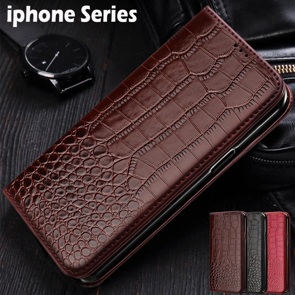 Leather Phone Case Wallet for iPhone 16 Pro Max etc.
