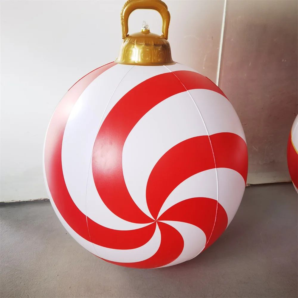 thumbnail image 1 of Bola de Navidad inflable de PVC para decoración de jardín, 40/60 cm, para fiesta de Navidad, Año Nuevo, patio, césped, porche, 1 of 5