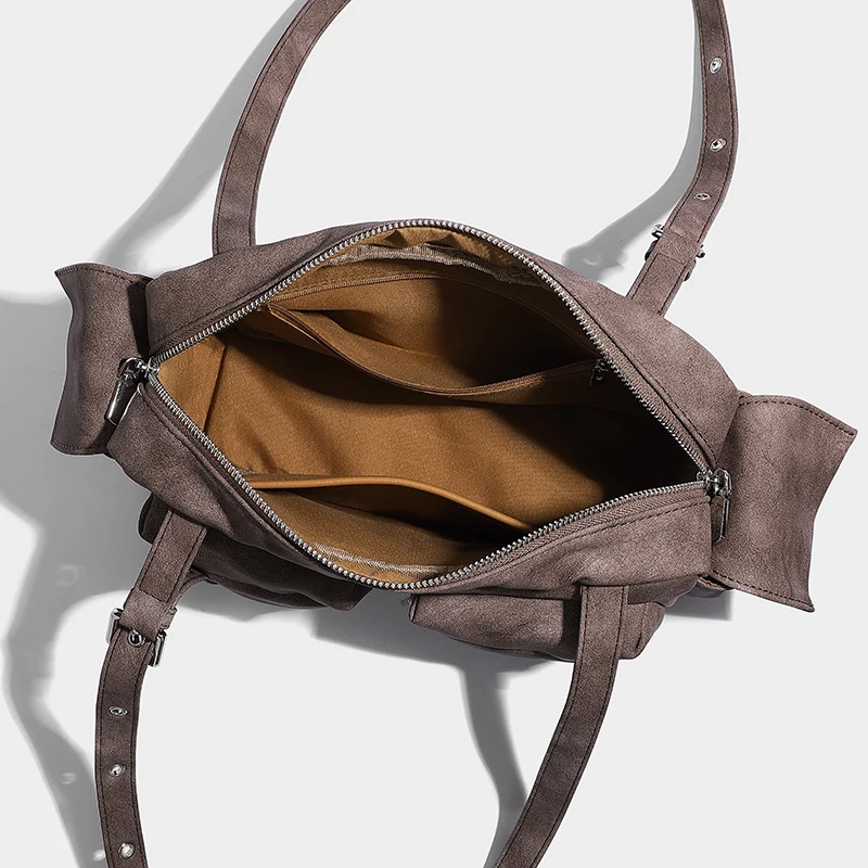 Moto & Bike Underarm Bags Women Luxury Designer Handbags Purses Vintage Large Capacity Multiple Pockets Shoulder