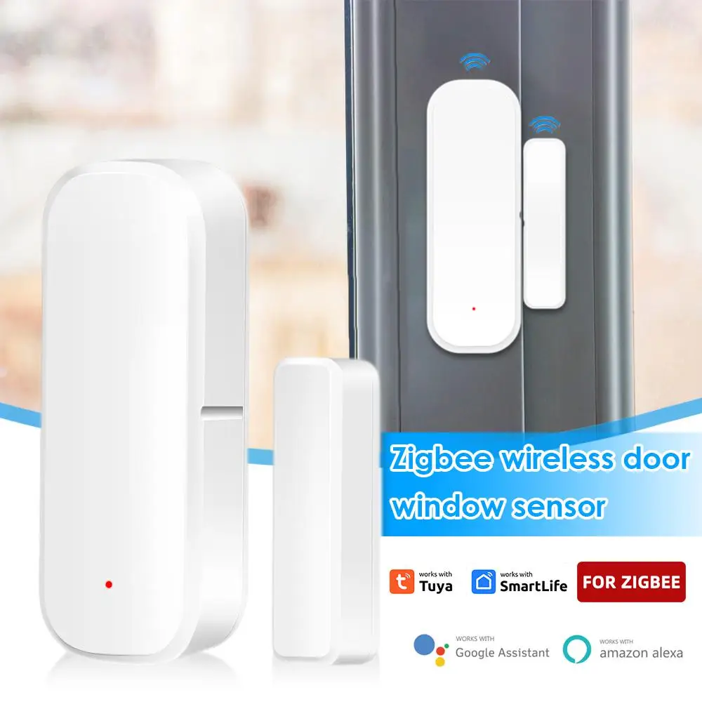 

Датчик двери Tuya Smart Zigbee, детектор открытия и закрытия дверей, охранная сигнализация для дома, управление жизнью через Alexa Google Home