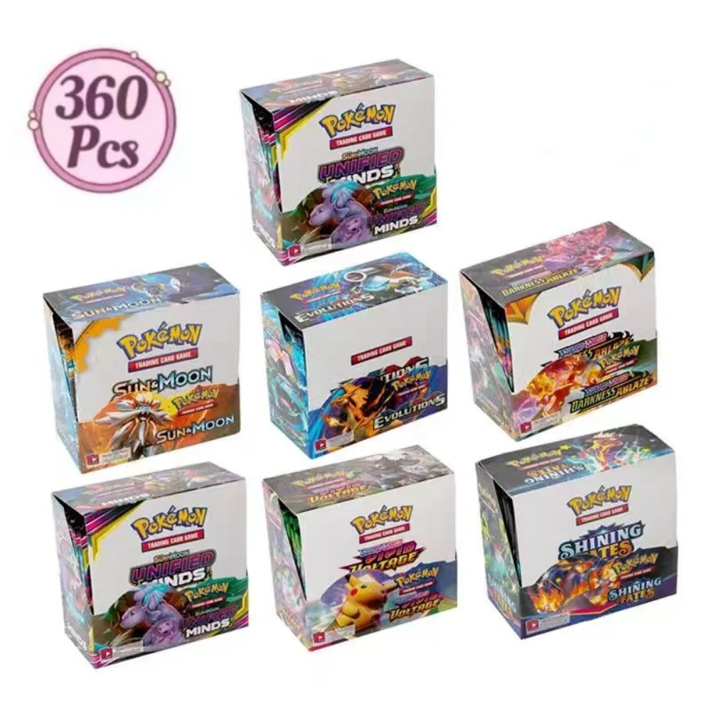 360Pcs Box Pokemon Card Shining Fates Style English Booster Battle Carte Trading Card Game Collection Cards Toys Kids Gifts pokemon cards game cards anime cards anime trading cards collectible cards
