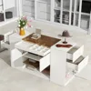 Modern Closet Island with Drawers Glass Top, Multi-Function Armoire Bedroom Island with Display Shelf & 6 Drawers, Wooden Closet 1