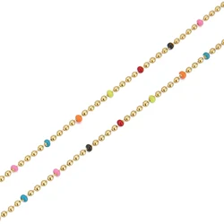 1 - Meter Durable PVD Stainless Steel Colorful Bead Chains (2)
