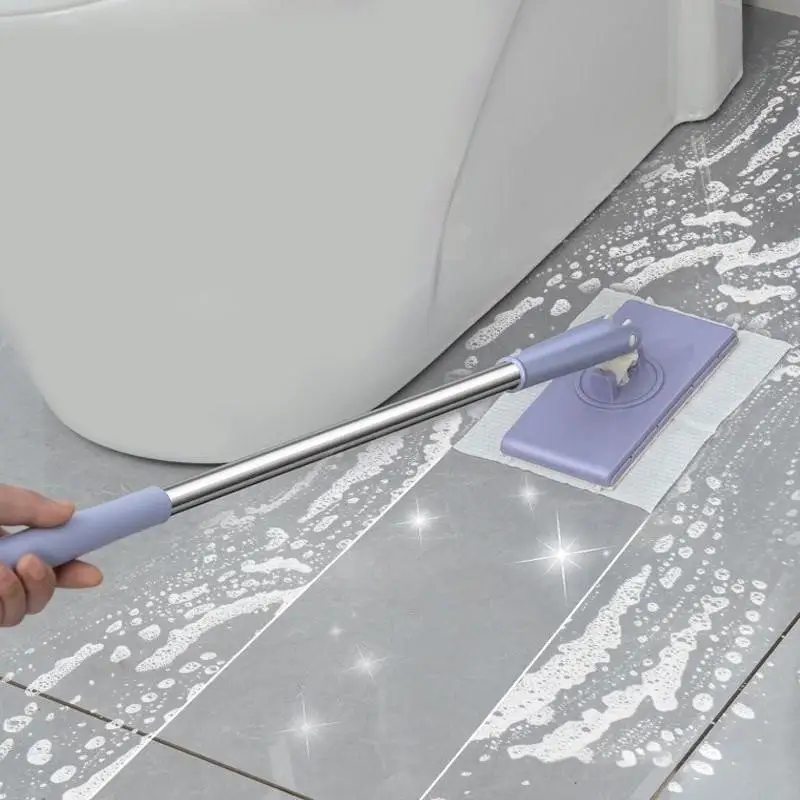 Hands-Free Cleaning Mop for Floor/Window 360°Rotation Mini Mop for Wet Wipes Household Kitchen Cleaning Tool