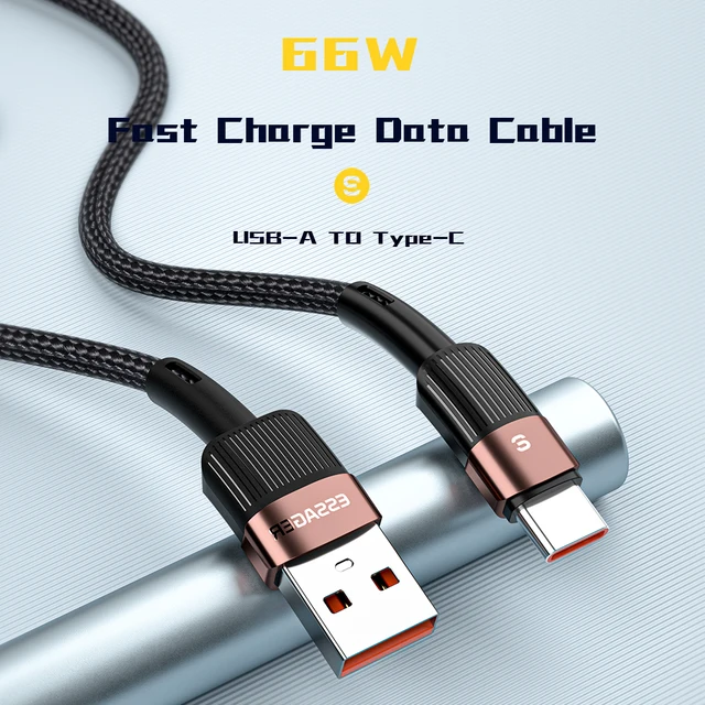 Essager 6A kabel USB typu C dla Huawei P30 P40 Pro 66W szybki przewód ładowania USB-C ładowarka przewód danych dla Samsung S21 ultra S20 Poco 5