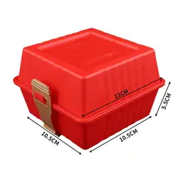 Portable Lunch Box with Sturdy Strap - Ideal for Sandwiches, Burgers, and Snacks On - the - Go (Red)