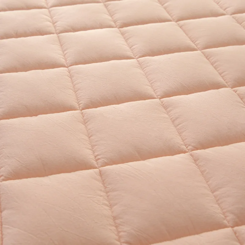 1pc Solid Pink Cotton Mattress Non-Slip Mat Hotel Thin Mattress Protective Pad Student Dormitory Bed Cotton-Padded Breathable