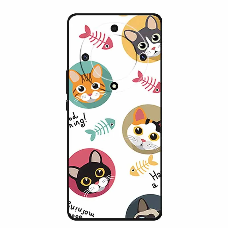Stylish Painted Soft Silicone Back Cover for Honor X9a – Protective and Popular Coque
