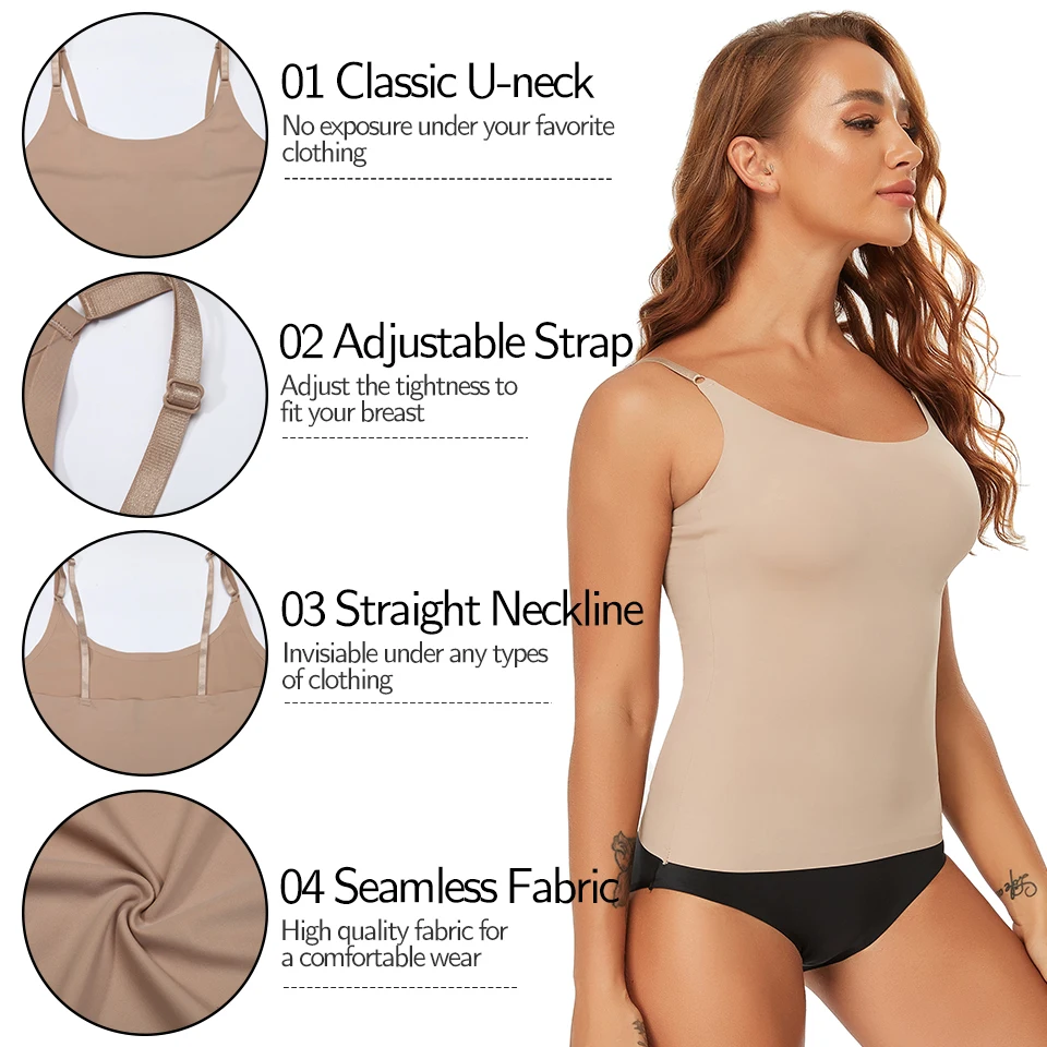 Camisole Shapewear Tops Waist Trainer Corset Shaping Tanks Slimming  Underwear Seamless Compression Body Shaper