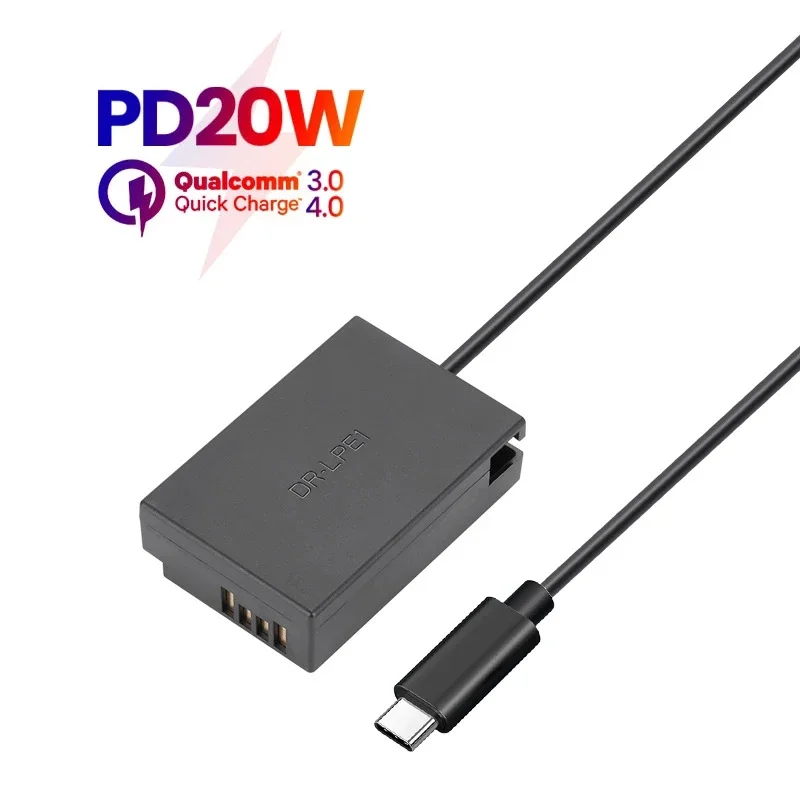 Battery Charger Power Adapter ACK-E18 Type USB C LP-E17 Dummy Battery DC Power AC Adapter For Canon EOS R10 RP 200D 250D 750D 760D 77D 800D 850D 8000D Charger