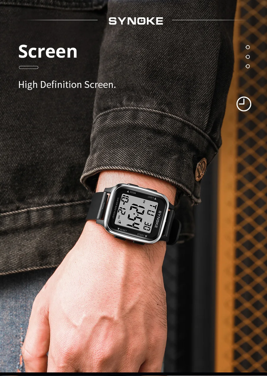 Synoke outdoor militär digital uhr neu für männer mode retro herren uhr sport wasserdicht herren uhr multifunktion ale leuchtend – Detail 5