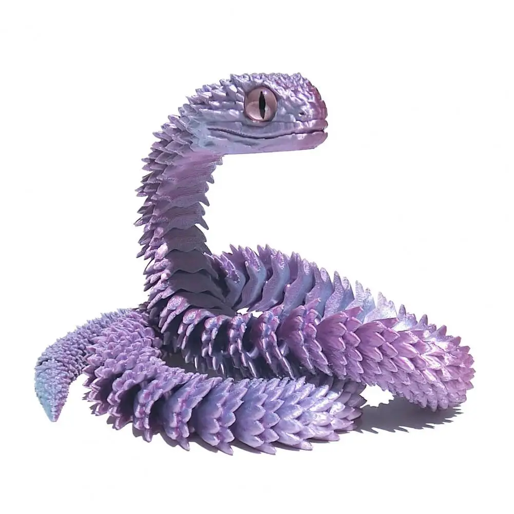 3D Printed Snake Movable Joint Fidget Toy Figurine Simulation Snake Office Desktop Ornament New Year Gifts Crafts Gift fidget toys 3d printed toy simulation snake figurine