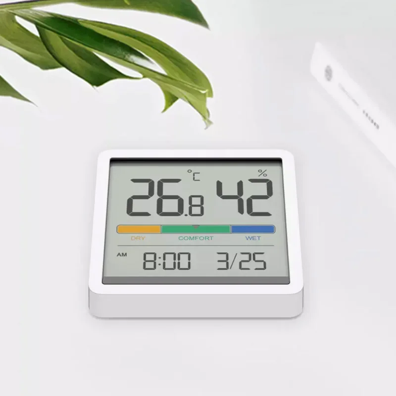 Miiiw Mute Temperature And Humidity Clock Home Indoor High-precision Baby Room C/F Temperature Monitor Huge LCD Screen