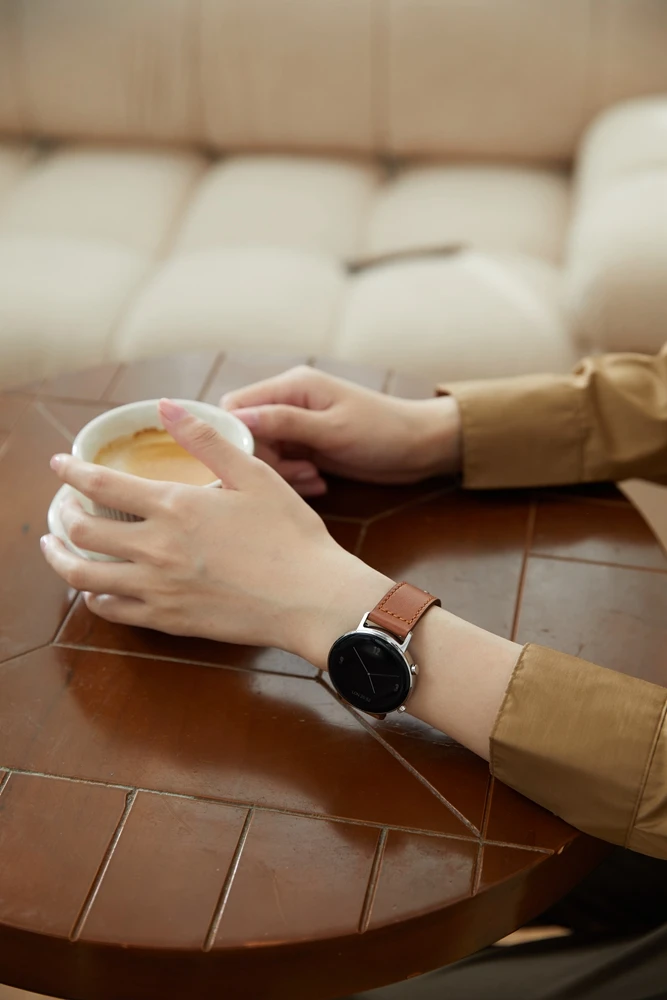 

20mm 22mm Leather Band for huawei gt 2 3 Samsung Galaxy Watch 4 5 Classic Active 42/46mm Strap for Gear sport S2 S3 Amazfit Bip