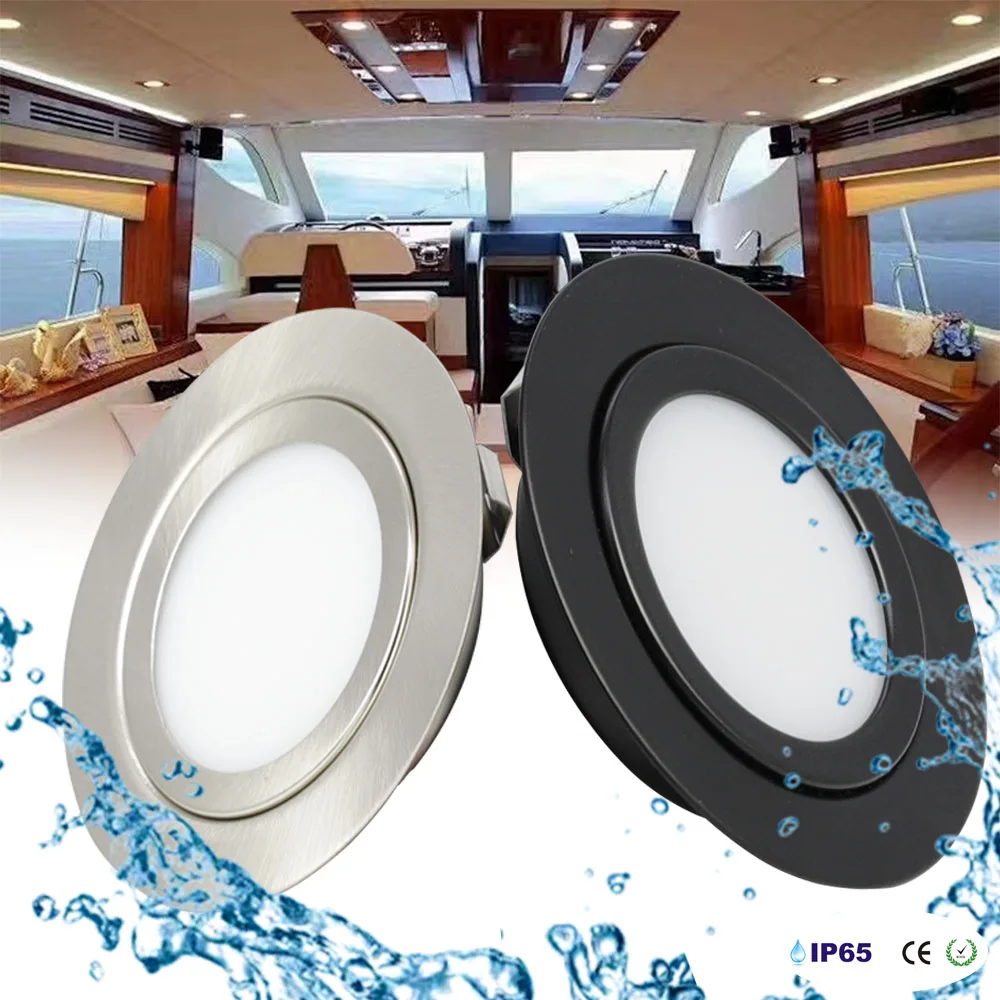 LED Outdoor Spot Downlight IP65 Waterploor Yacht Boat Camper Light 3W DC12/24V Bathroom Ceiling Lamp Recessed Cabinet Spotlights