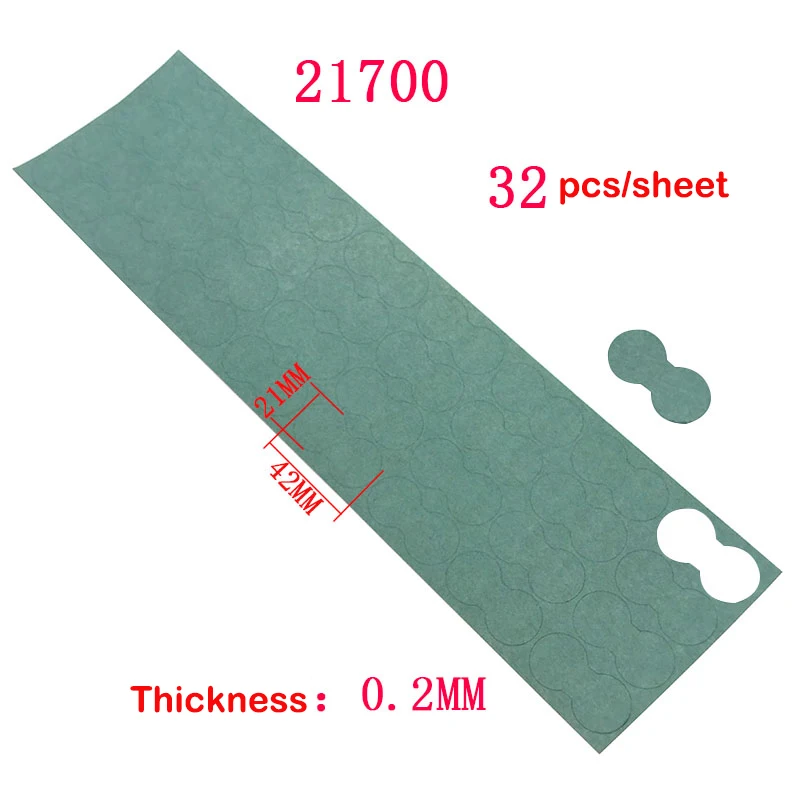 21700 Li-ion Battery Insulation Gasket Barley Paper Battery Pack Cell Electrode hollow Insulating Electrode Insulated Pads 21700