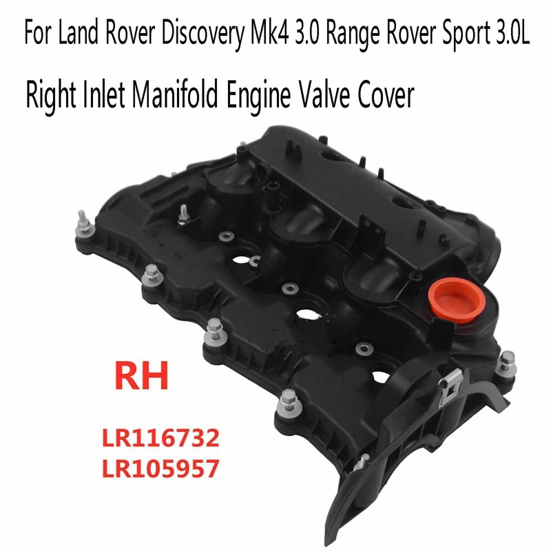 Right Inlet Manifold Engine Valve Cover Lr074623 Lr105957 For Land Rover Discovery Mk4 3.0 Range