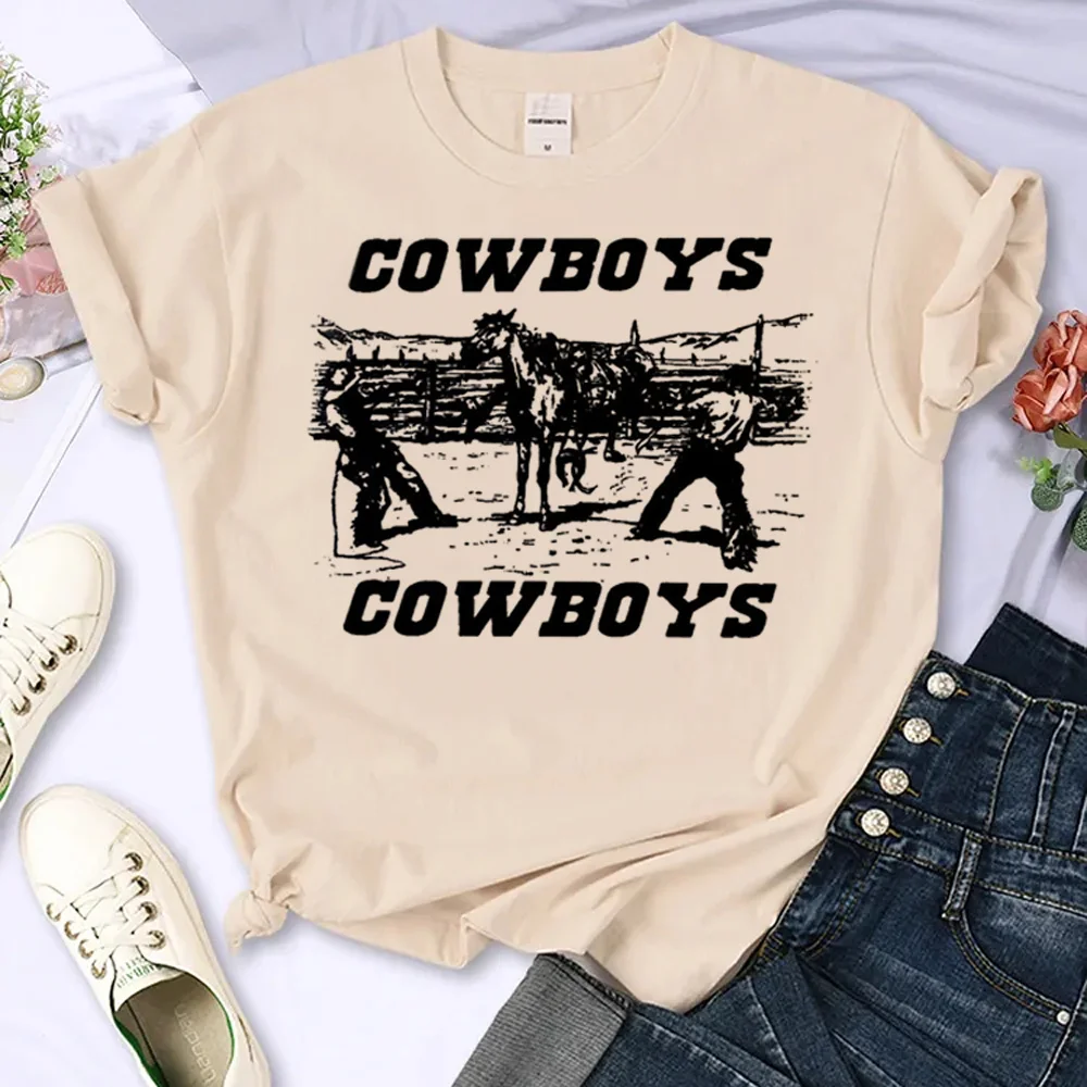 

cowboys tshirt women Y2K t shirt female anime clothing