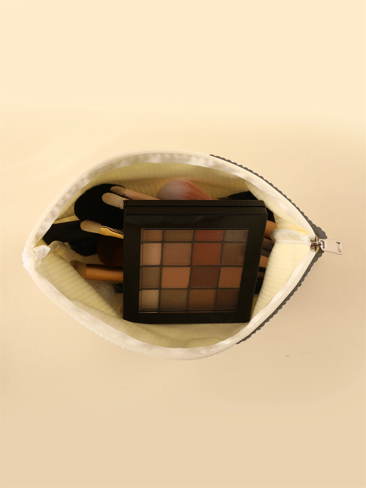 Women's Corduroy Travel Cosmetic Bag Portable Large Capacity Makeup Storage Organizer Zipper Clutch Purse Make up Bag