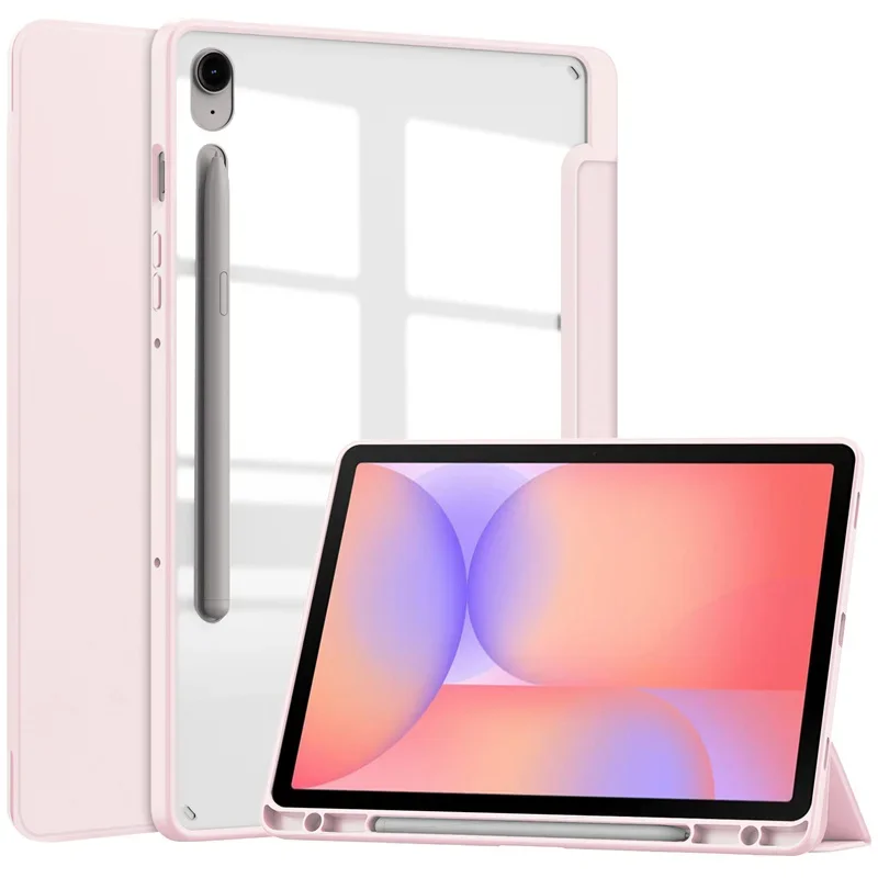 Premium HD Acrylic Tablet Case with Pencil Holder - Enhanced Protection Cover