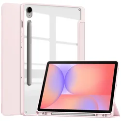 Premium HD Acrylic Tablet Case with Pencil Holder - Enhanced Protection Cover for Tab S11 11 2025 (Pink)