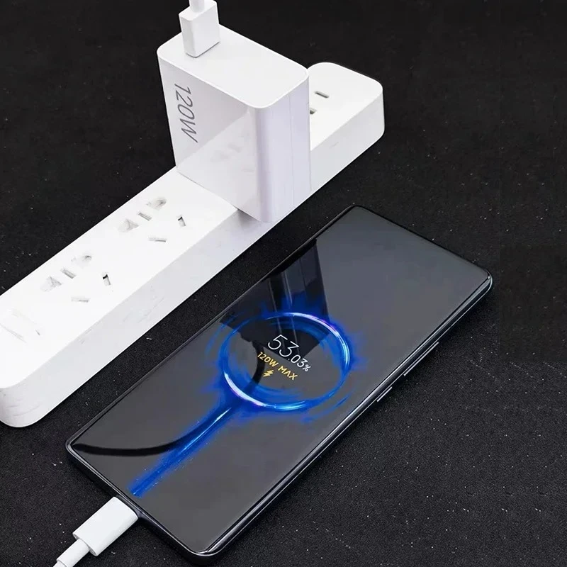 120W Turbo Charge EU/US Adapter with 1M 6A USB Type-C Cable