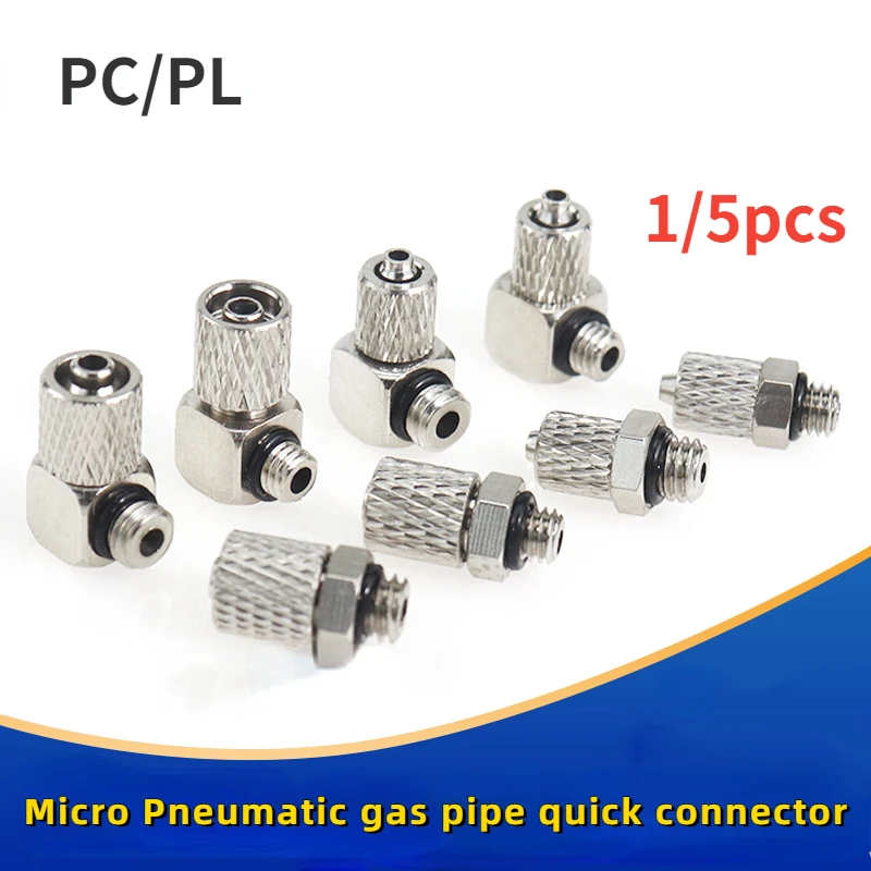 

1/5PCS Pneumatic Fitting Male Thread M5 M6 To Air Tube 4mm 6mm Mini Straight Pneumatic Pipe Air Quick Joint Coupler Connector