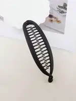 Pince banane ambre pour grand Volume de cheveux, pince queue de cheval française élégante, haut tête de mort, pince torsadée 5