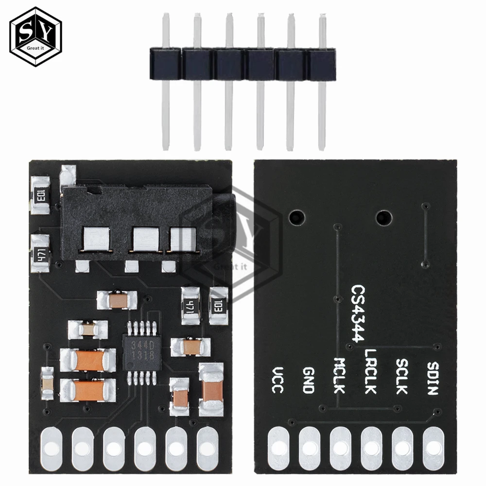 D/A Audio Converter Digital to Analog Converter Board Stereo Audio Module  Conversion Module CS4344 with I2S Interface - AliExpress