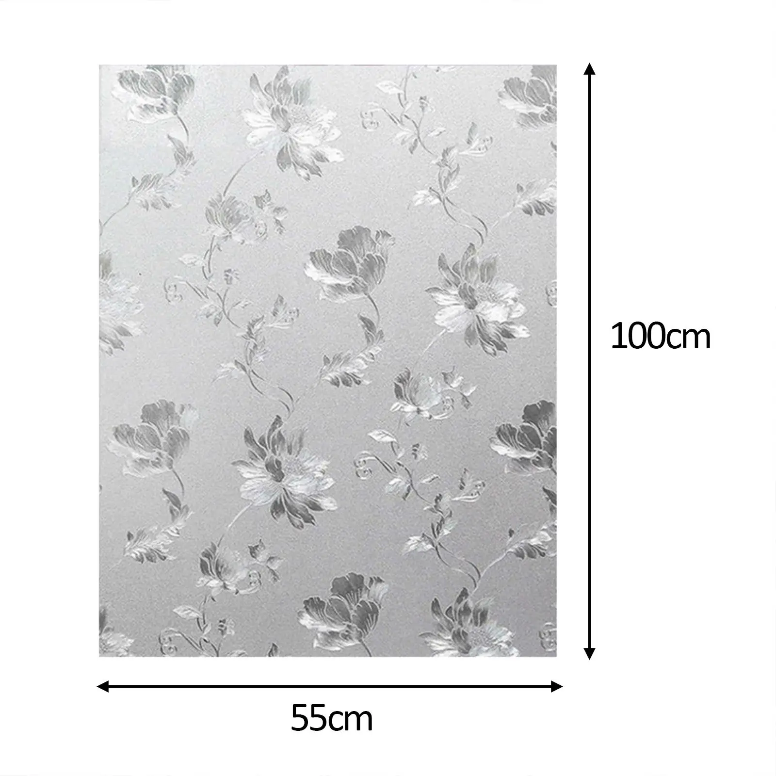 Window Film Flower Shape Removable Home Decor Decorative Window Film Stickers for Bathroom Apartment Bedroom Living Room Dorm