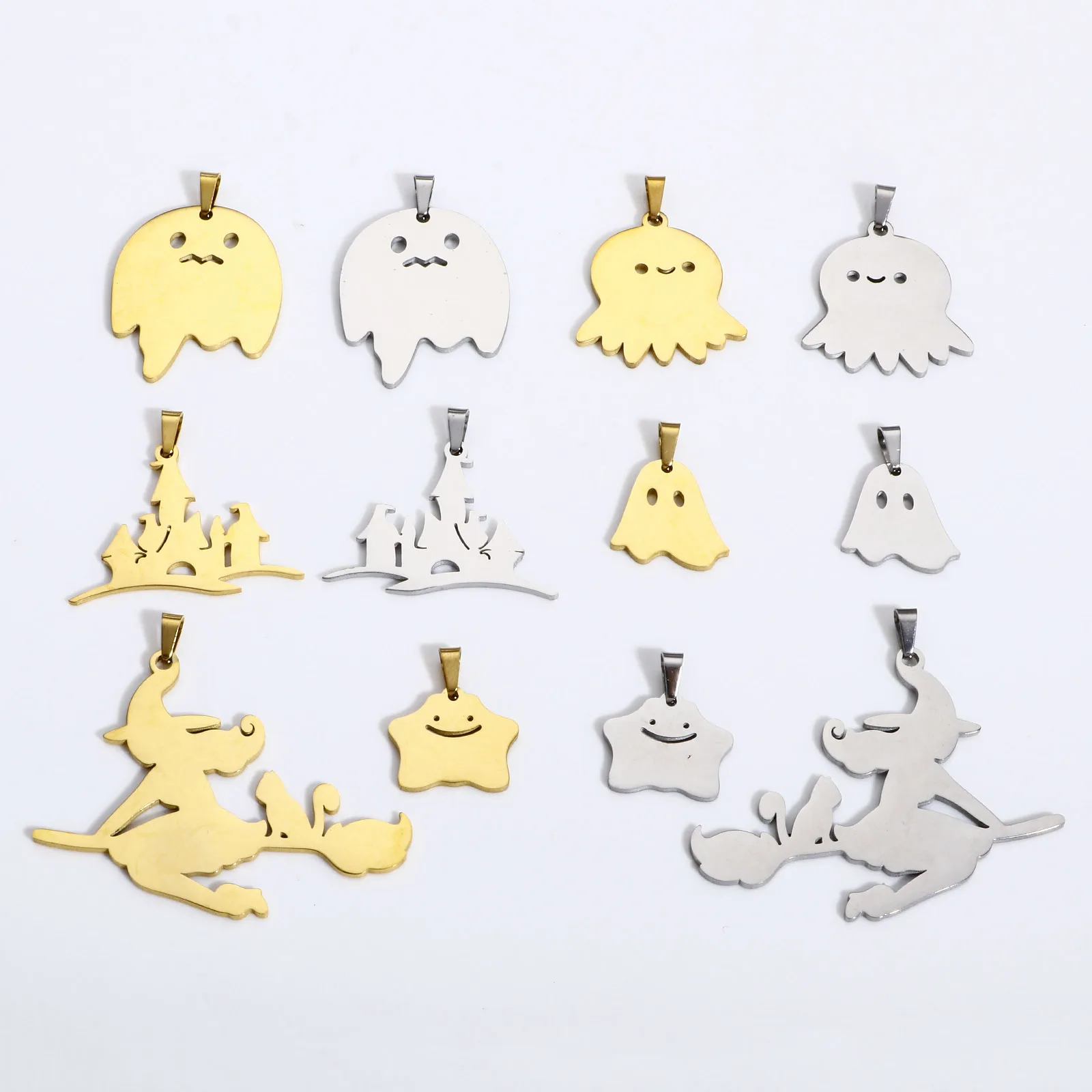 Colgantes De Aleación De Halloween DIY Para Halloween, Calabaza, Fantasma, Mago, Sombrero De Mago, Joyería Para Hacer Joyas, Collares, Pulseras Y Accesorios, Aleación, Aleación