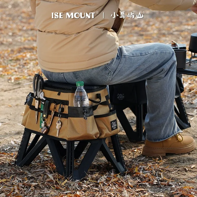 ISE MOUNT Outdoor folding stool tactical seat cover Oxford cloth protective cover portable expansion portable tool bag, storage bag, camping storage bag