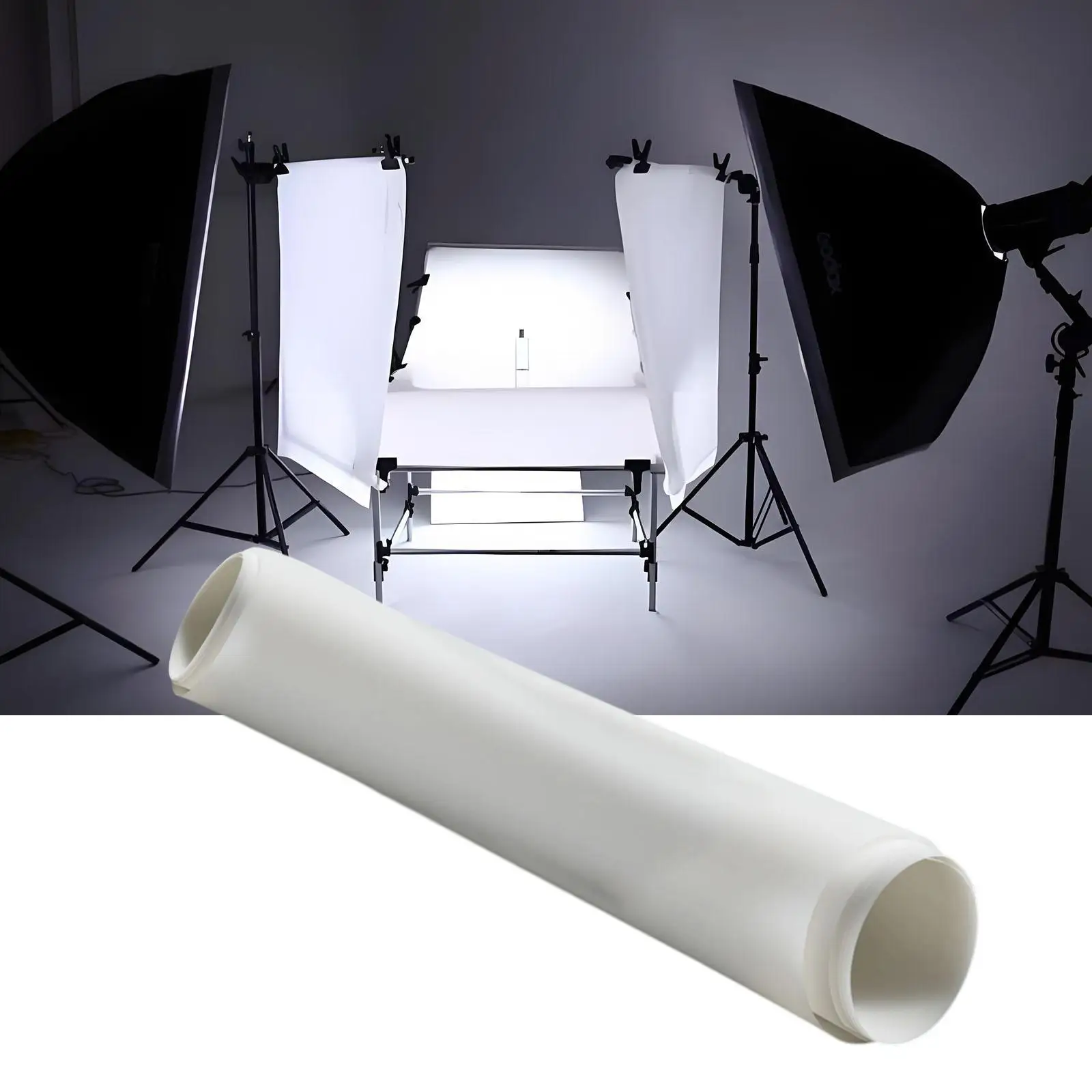 White Light Diffusion Film Sheet Roll for Studio Lighting and Photography