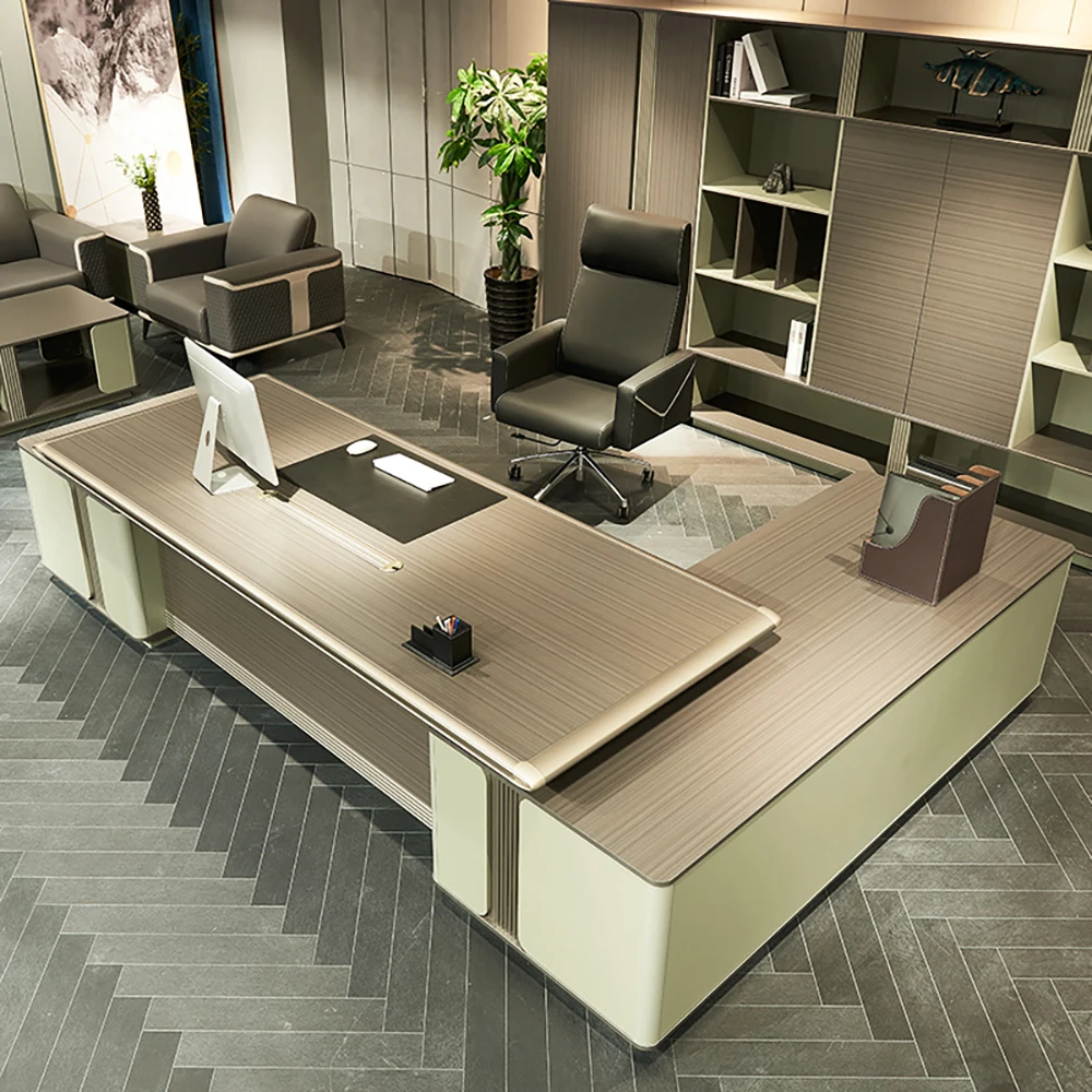 Basit ve Modern tarzı patron masası tek kişilik çalışma ofis mobilyaları -  AliExpress
