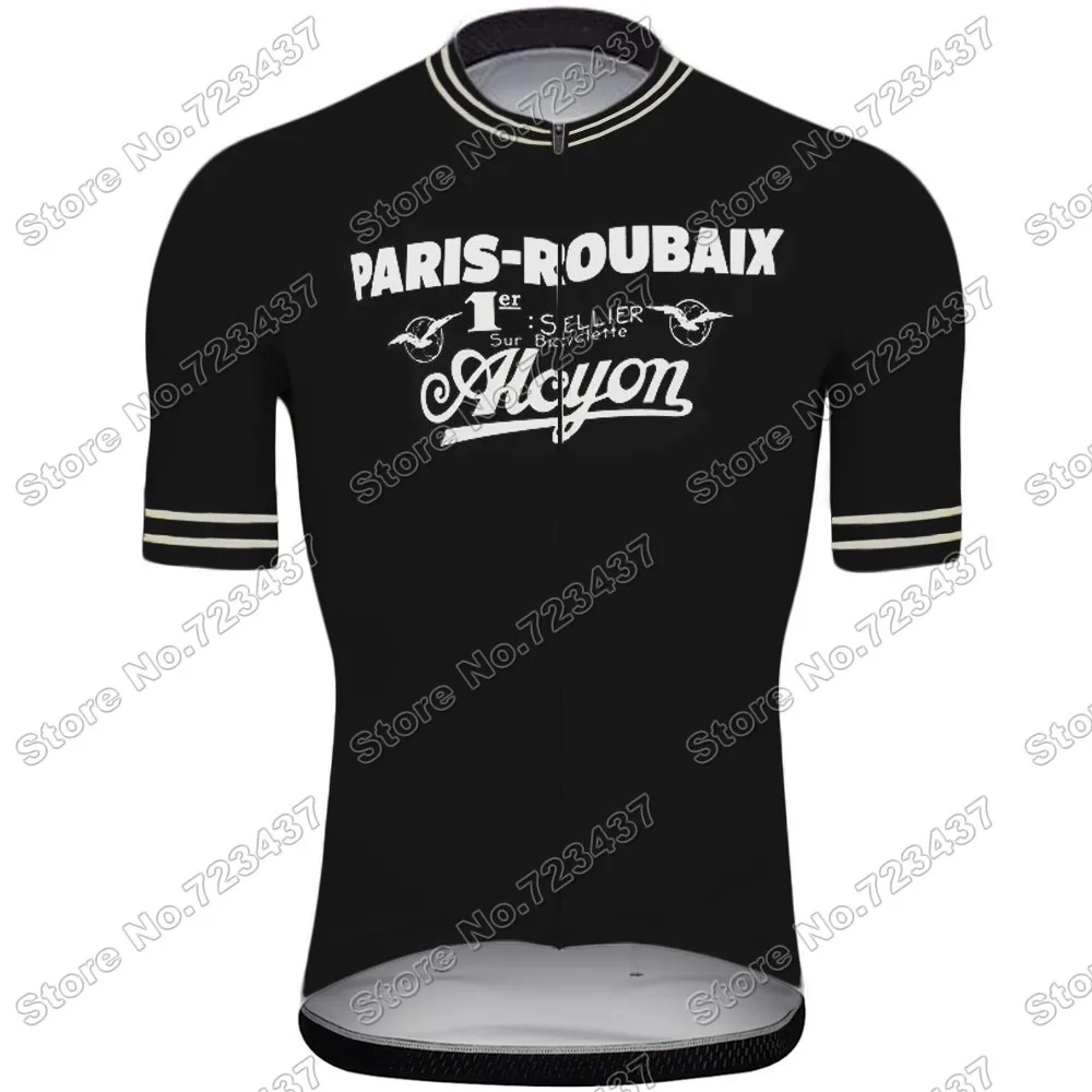 Maglia Ciclismo Retrò Paris Roubaix Alcyon – Jersey Elegante Traspirante Estate Uomo