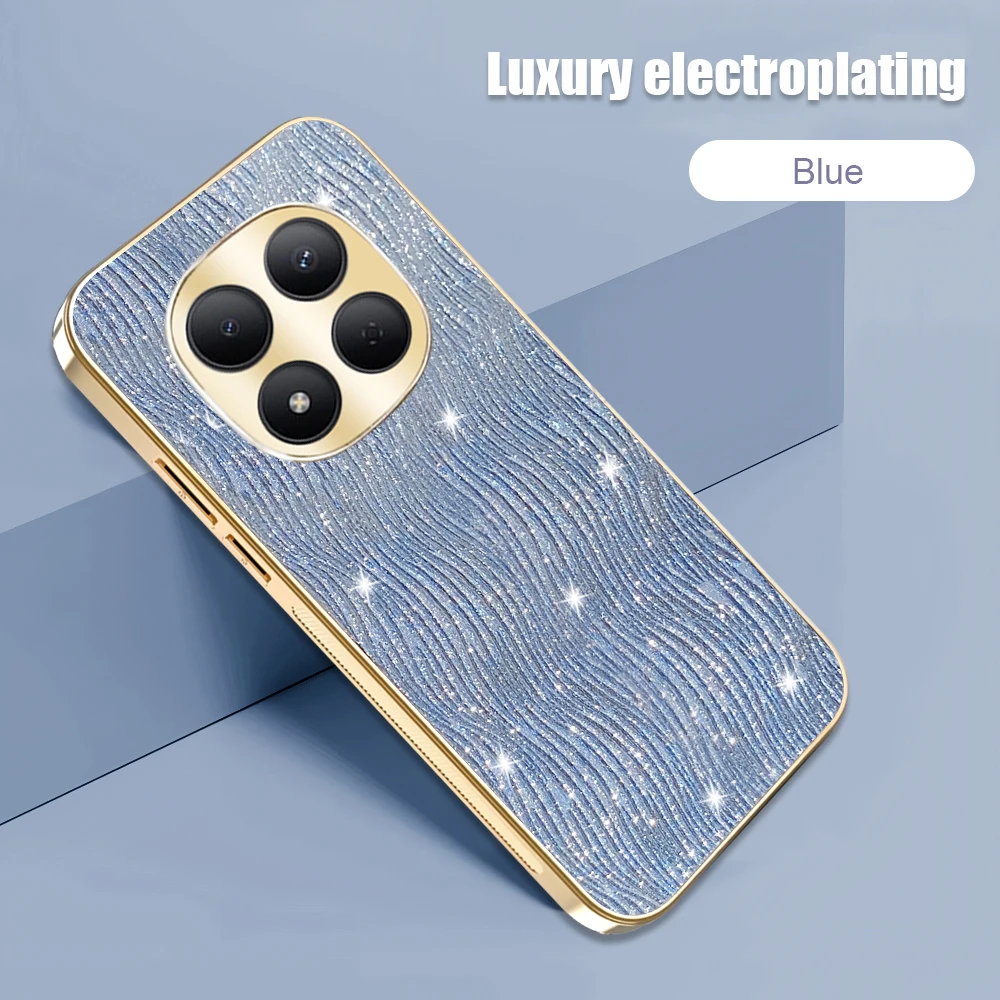 Luxurious Electroplated Water Ripple Phone Case - Stylish PC Cover with Bumper Protection