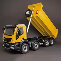 1/14 Metal RC Hydraulic Dump Truck Cars 4x2 8x4 8x8 Remote Control Tipper Light Sound Assembled Boy Gift TH23646 cars  trucks 1